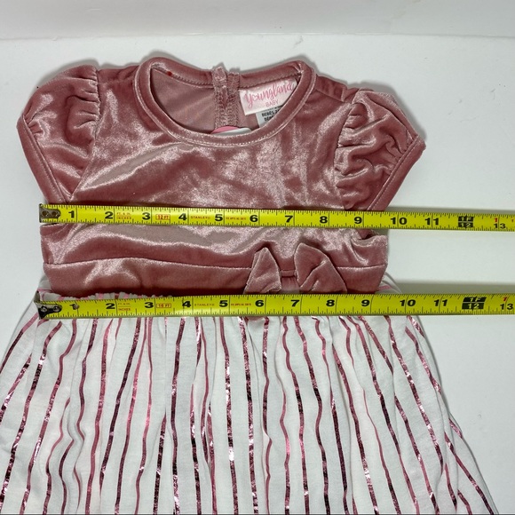 Toddler Girl Youngland Velvet Pleated Skirt Dress - Picture 10 of 16